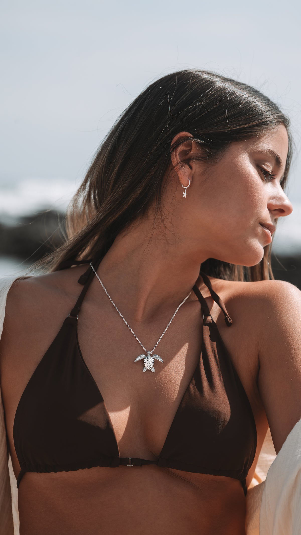 Collar Tortuga Grand 2404372, Cadena 50cm, Plata Tailandesa 925