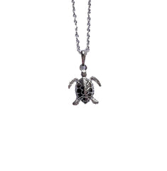 Collar Tortuga Marina Mediana 2406424, Cadena 50cm, Plata Tailandesa 925