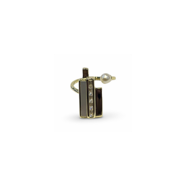 ANILLO MODELO: QCURBREEZEGOLD52 MCA: MISAKI  CULTURED PEARL RING BREEZE