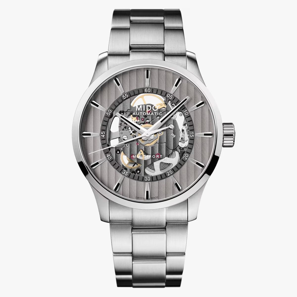 Reloj Pulsera Mido Multifort Skeleton Vertigo 42mm M0384361103100