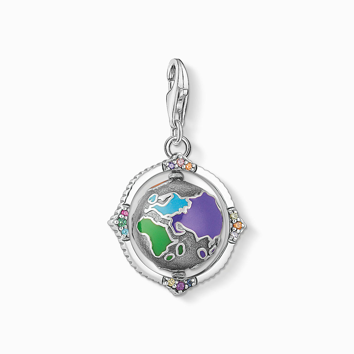 Charms Plata Thomas Sabo Globo Terráqueo Multicolor