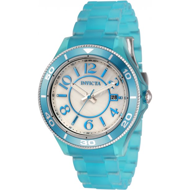 Reloj Pulsera Tc-30354 Invicta Anatomic Ldy White Mop Dl Blue Plas