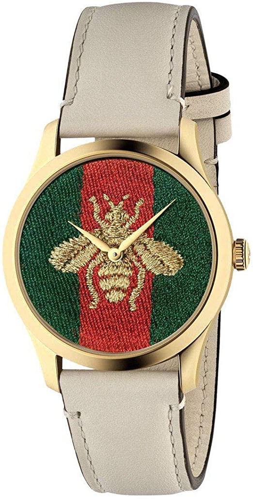 Reloj Pulsera Ya1264128 Gucci 126Md Grgybee / 2Npvd / Wht Clf