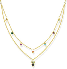 Collar Dorado Thomas Sabo Con Piedras Coloridas