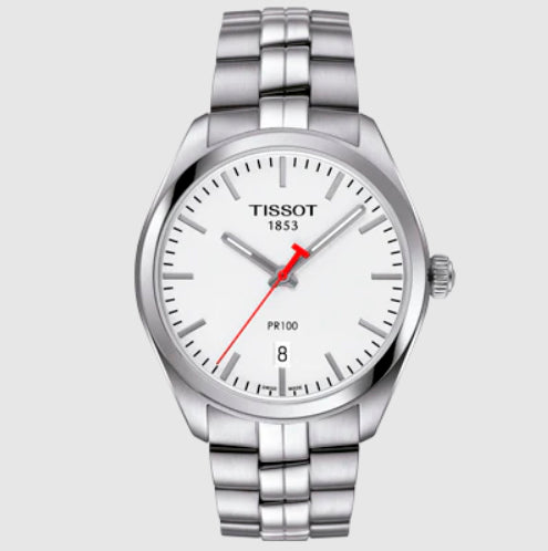 Reloj T1014101103101 Tissot Pr100/Gr/Q/Steel/Silver Dialnba