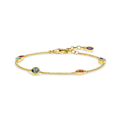 Pulsera Dorada Thomas Sabo Piedra De Colores