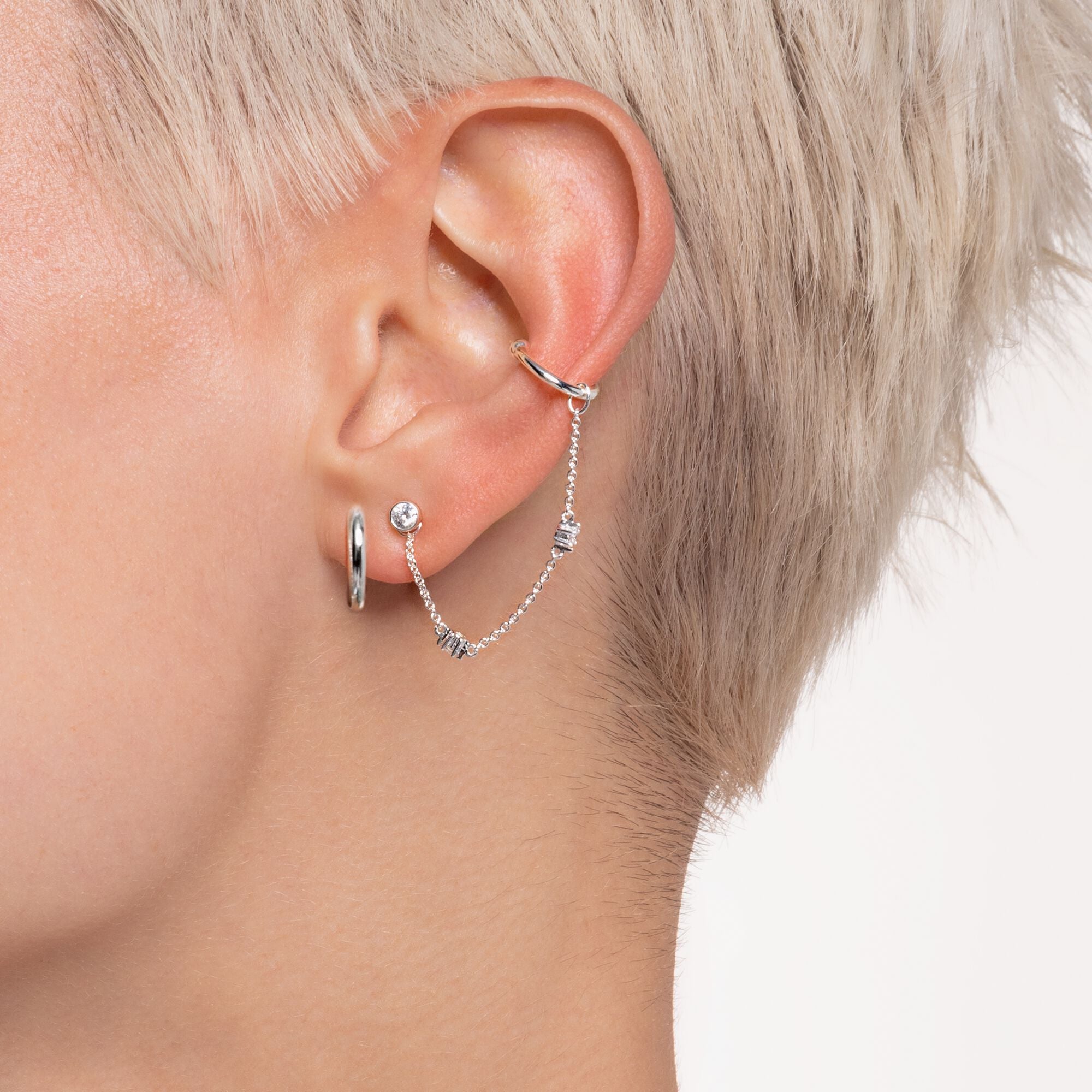 Thomas Sabo Ear cuff da donna con palline in oro, argento sterling 925 Thomas Sabo Ear cuff da donna con palline in oro, argento sterling 925