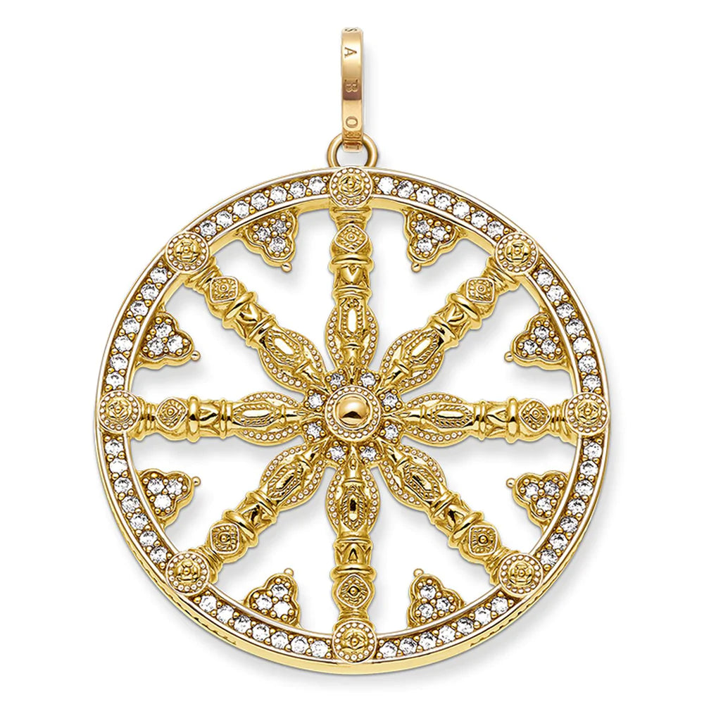 Charms Dorado Thomas Sabo Karma Wheel Pavé