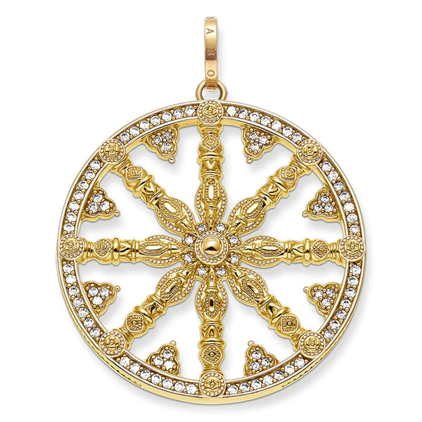 Charms Dorado Thomas Sabo Karma Wheel Pavé