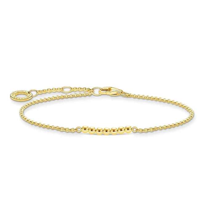 Pulsera Dorada Thomas Sabo Bolas En El Centro