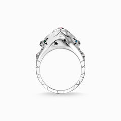 Anillo Plata Thomas Sabo Gato En Colores