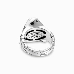 Anillo Plata Thomas Sabo Gato En Colores